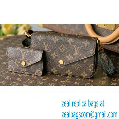 Louis Vuitton Monogram Canvas Felicie Strap & Go Bag M80091 Khaki Green 2021 - Click Image to Close